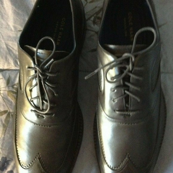 Cole Haan Men's Washington Grand Dark Gray Leather Oxford Dress Shoes 11.5M NIB - Picture 3 of 9
